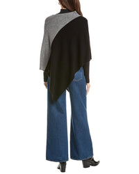 Forte Colorblocked 100% Cashmere Poncho