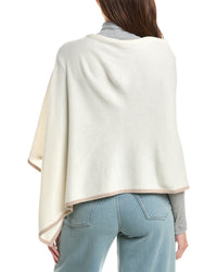 Sofia Cashmere Sofiacashmere Tipped Cashmere-Blend Poncho