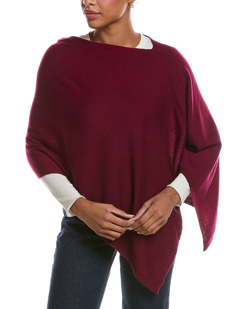 Sofia Cashmere Sofiacashmere Jersey Solid Wool & Cashmere-Blend Poncho