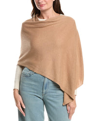 Sofia Cashmere Sofiacashmere Jersey Solid Wool & Cashmere-Blend Poncho