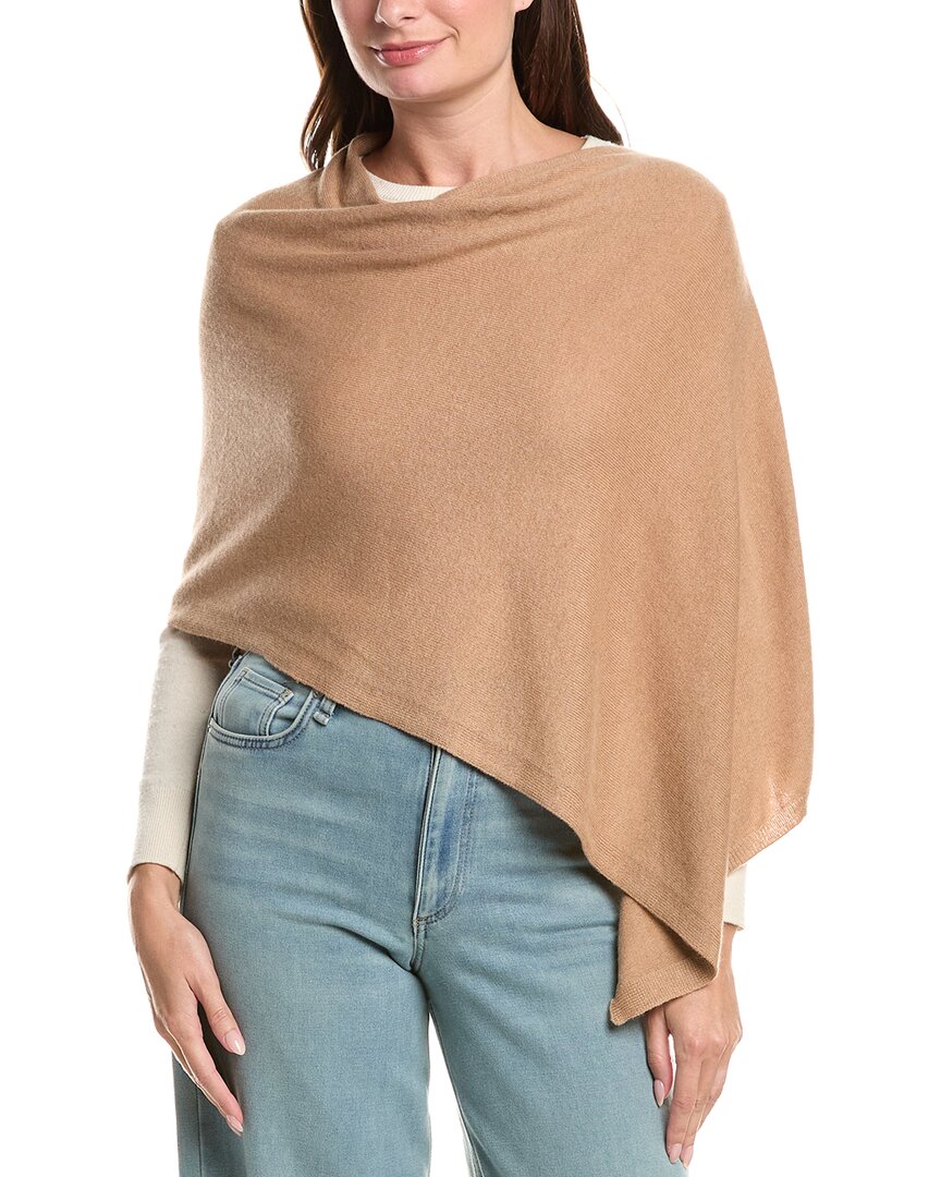 Sofia Cashmere Sofiacashmere Jersey Solid Wool & Cashmere-Blend Poncho
