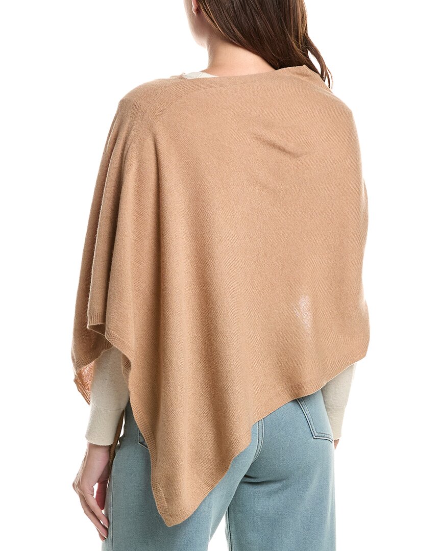 Sofia Cashmere Sofiacashmere Jersey Solid Wool & Cashmere-Blend Poncho