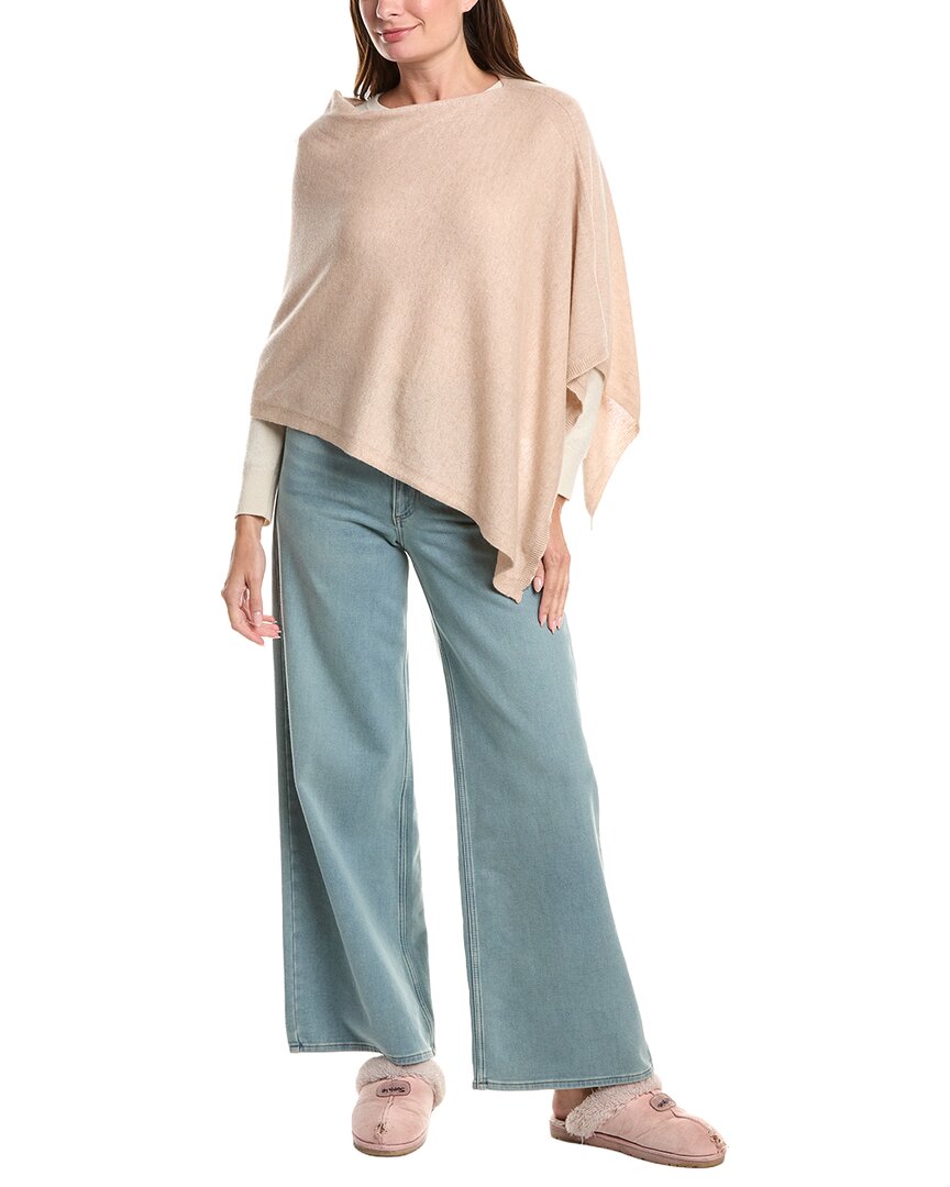 Sofia Cashmere Sofiacashmere Jersey Solid Wool & Cashmere-Blend Poncho