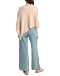 Sofia Cashmere Sofiacashmere Jersey Solid Wool & Cashmere-Blend Poncho
