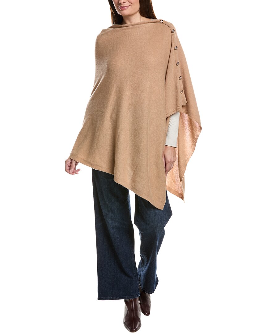 Sofia Cashmere Sofiacashmere Button Shoulder Cashmere Wrap