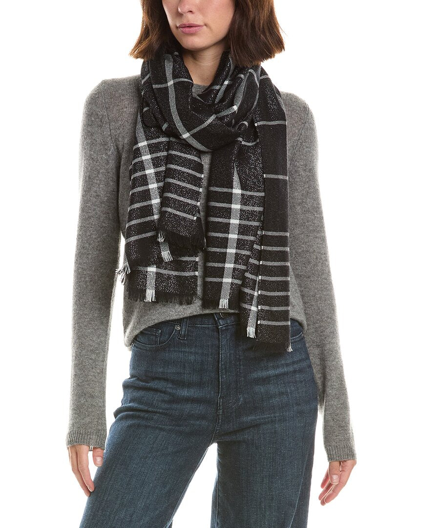 Brooks Brothers Bordered Windowpane Wool-Blend Wrap