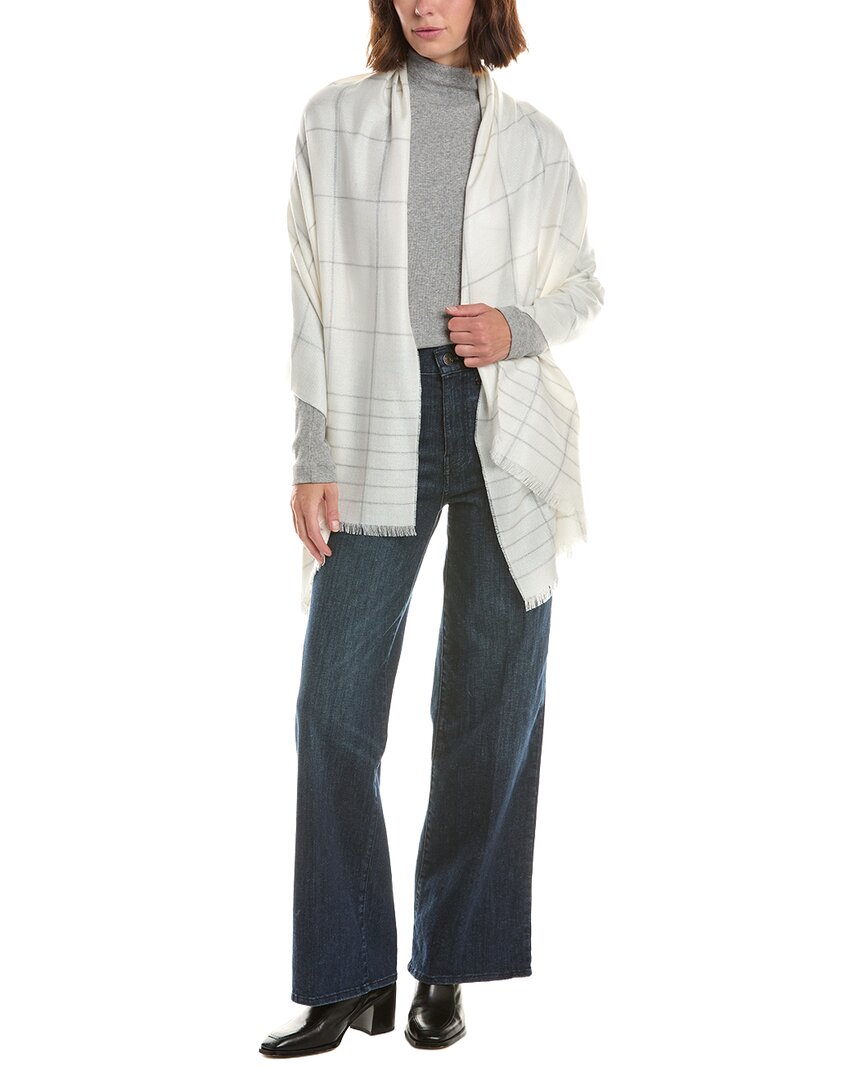 Brooks Brothers Bordered Windowpane Wool-Blend Wrap