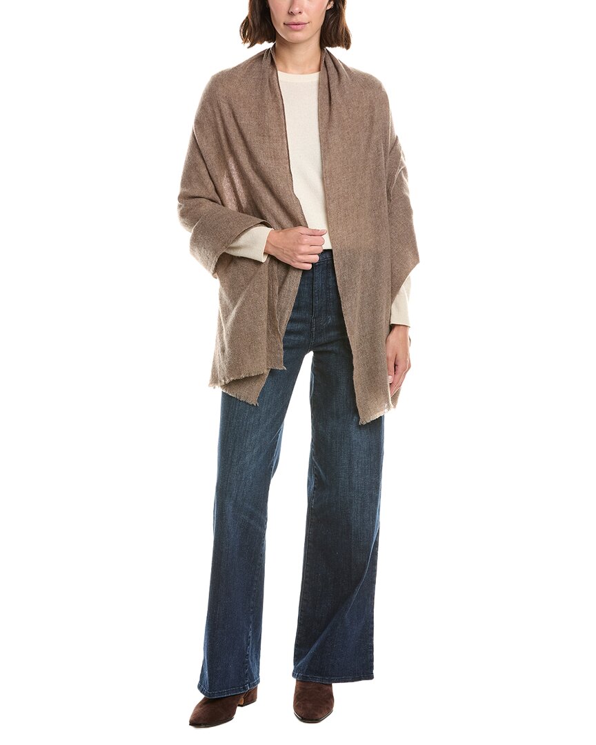 Amicale Cashmere Plain Weave Solid Cashmere Wrap