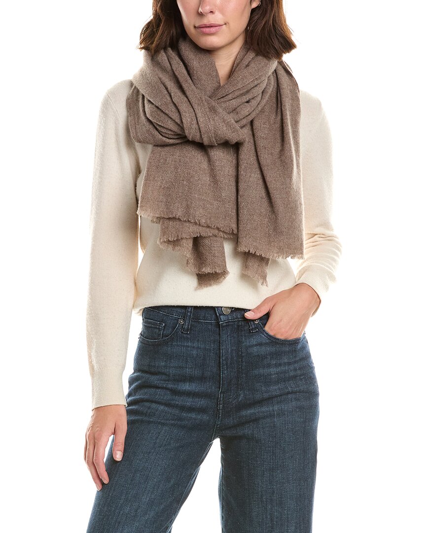 Amicale Cashmere Plain Weave Solid Cashmere Wrap