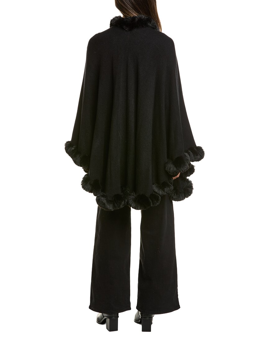 La Fiorentina Oversized Ruana With Trim