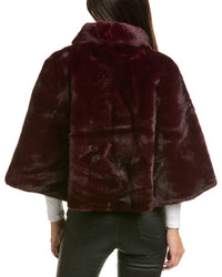 La Fiorentina Plush Cape With Scarf