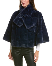La Fiorentina Plush Cape With Scarf