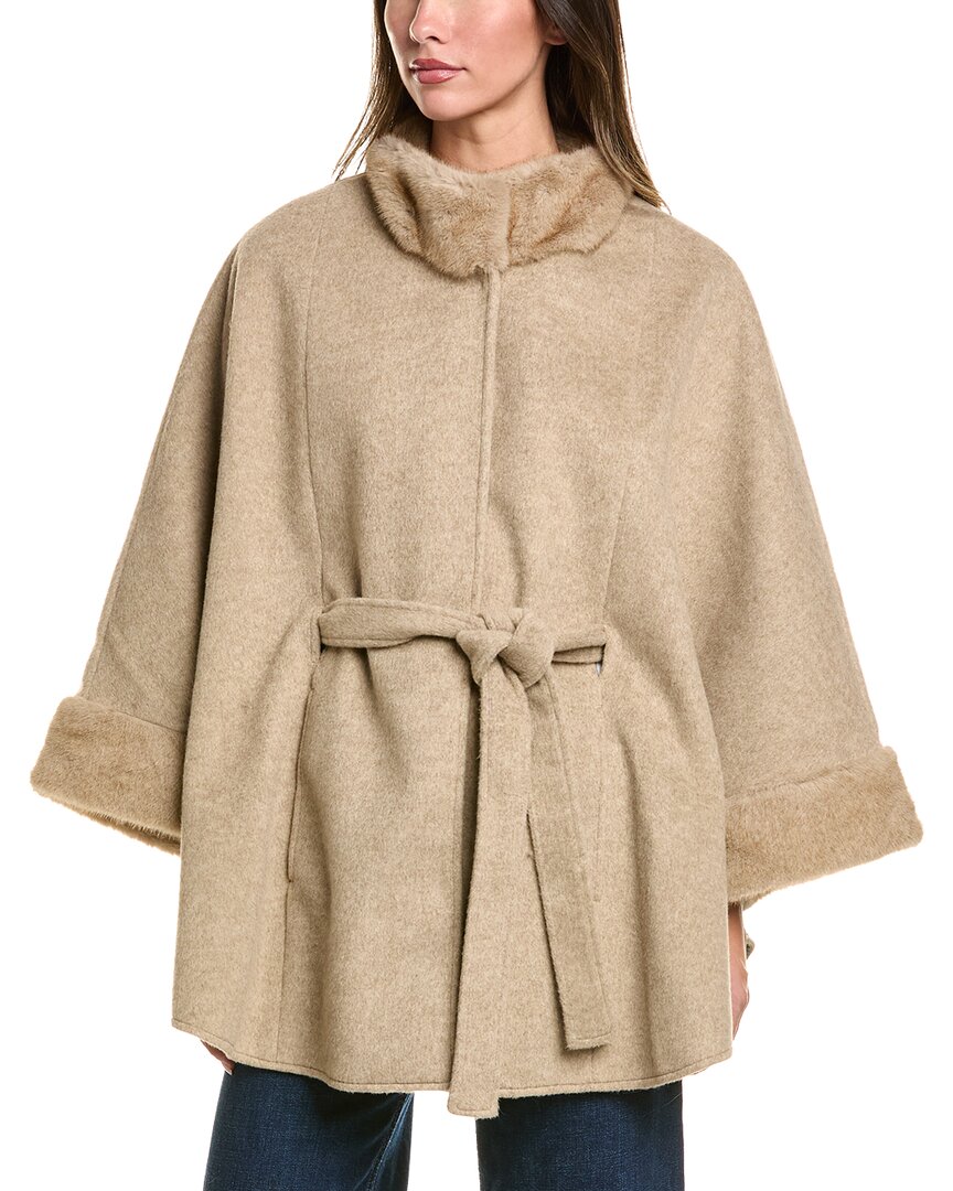 La Fiorentina Belted Wool Cape