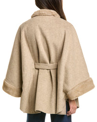 La Fiorentina Belted Wool Cape