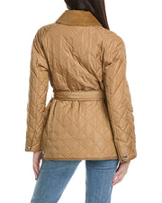 Burberry Diamond Quilted Belted Jacket