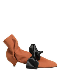 Dolce & Gabbana Brown Black Suede Boots Women's Shoes