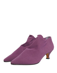 Dolce & Gabbana Women's Purple Suede Ankle Boots Women's Shoes