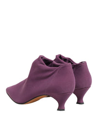 Dolce & Gabbana Women's Purple Suede Ankle Boots Women's Shoes
