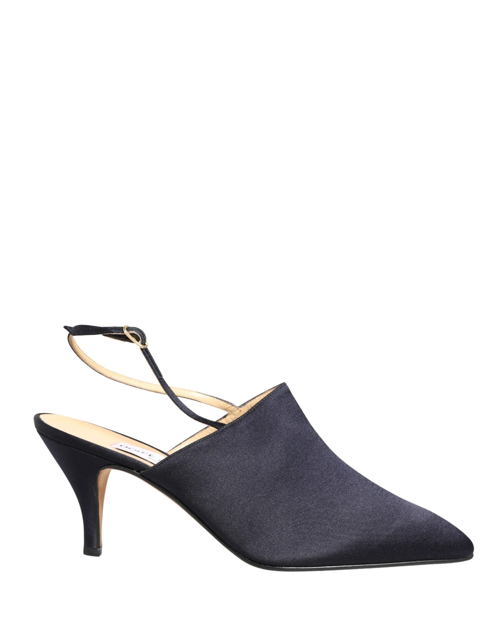 Dolce & Gabbana Black Suede Heels Slingbacks Women's Shoes