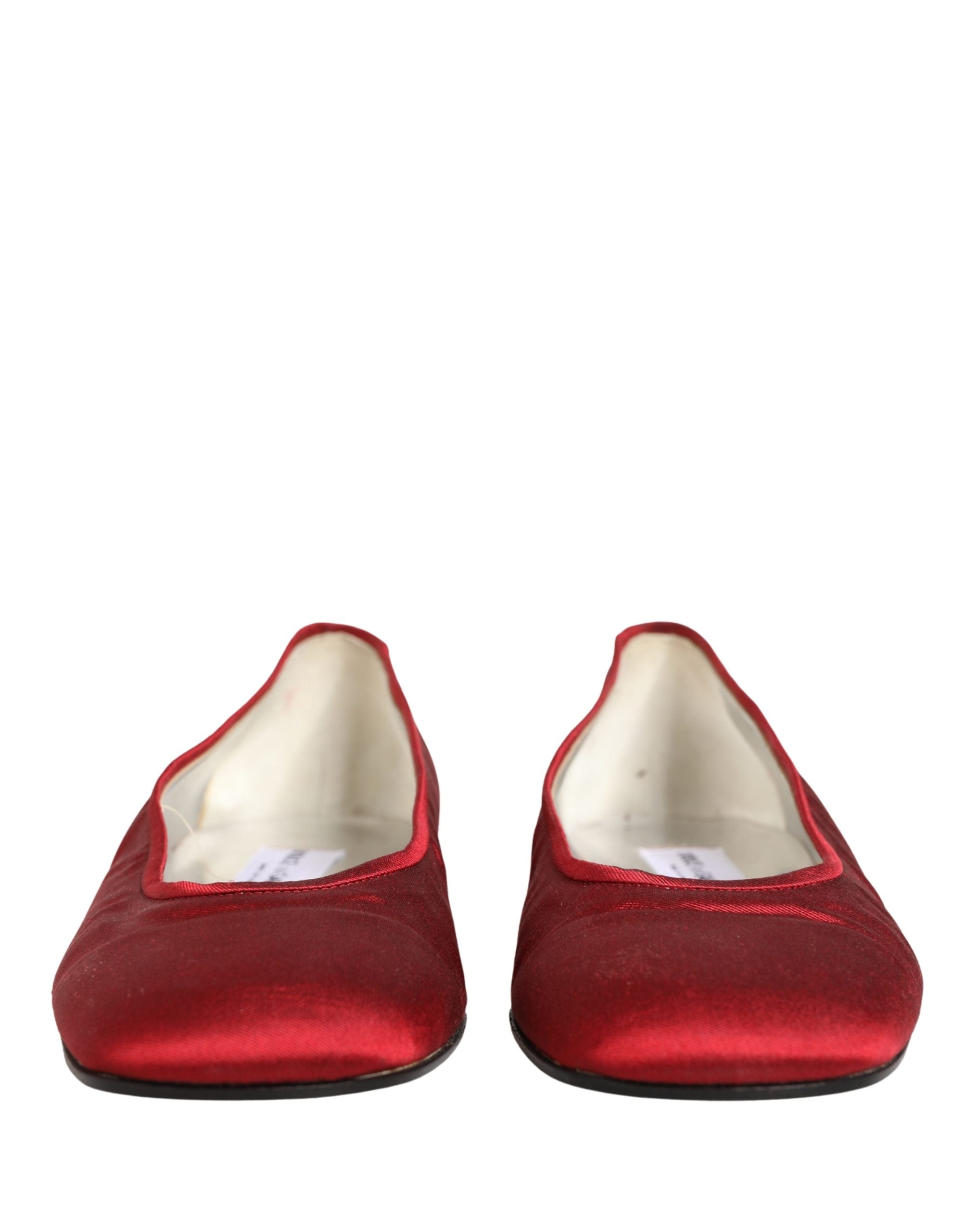 Dolce & Gabbana Dolce & Gabbana Red Satin Fabric Ballet Slip On Flats Women's Shoes