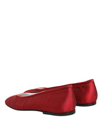 Dolce & Gabbana Dolce & Gabbana Red Satin Fabric Ballet Slip On Flats Women's Shoes