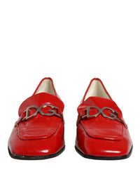 Dolce & Gabbana Dolce & Gabbana Red Patent Leather Moccasin Slip On Women's Shoes