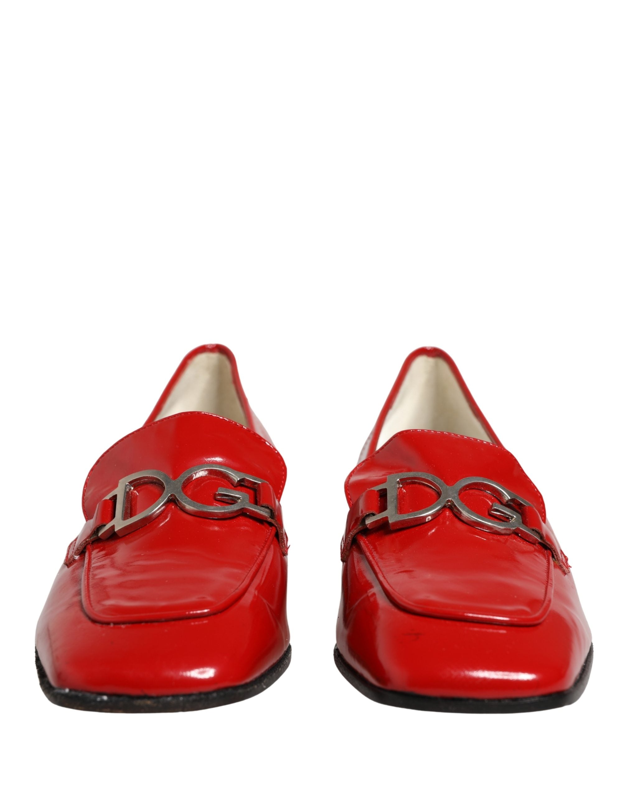 Dolce & Gabbana Dolce & Gabbana Red Patent Leather Moccasin Slip On Women's Shoes