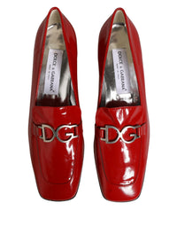 Dolce & Gabbana Dolce & Gabbana Red Patent Leather Moccasin Slip On Women's Shoes