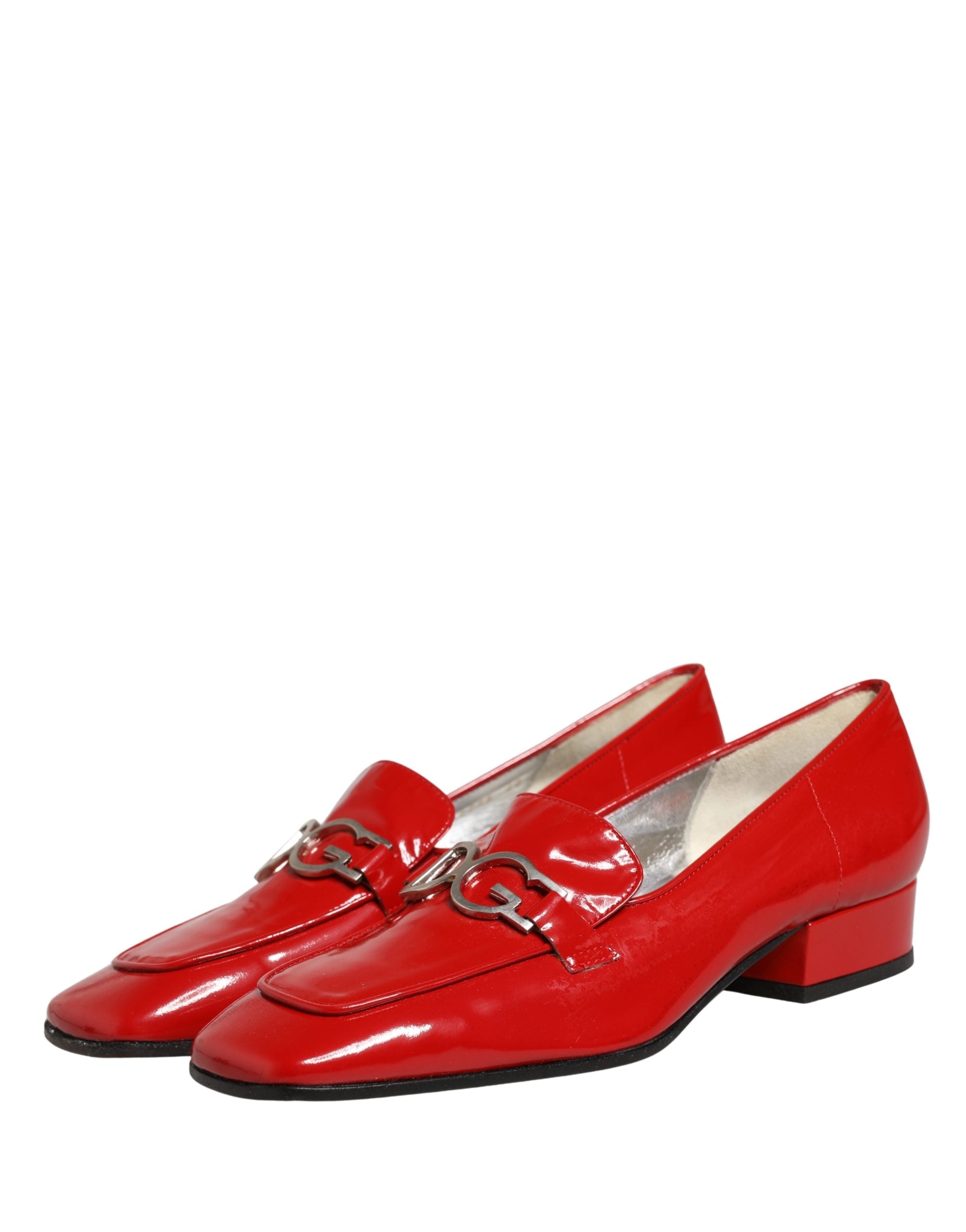 Dolce & Gabbana Dolce & Gabbana Red Patent Leather Moccasin Slip On Women's Shoes