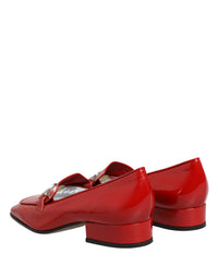 Dolce & Gabbana Dolce & Gabbana Red Patent Leather Moccasin Slip On Women's Shoes