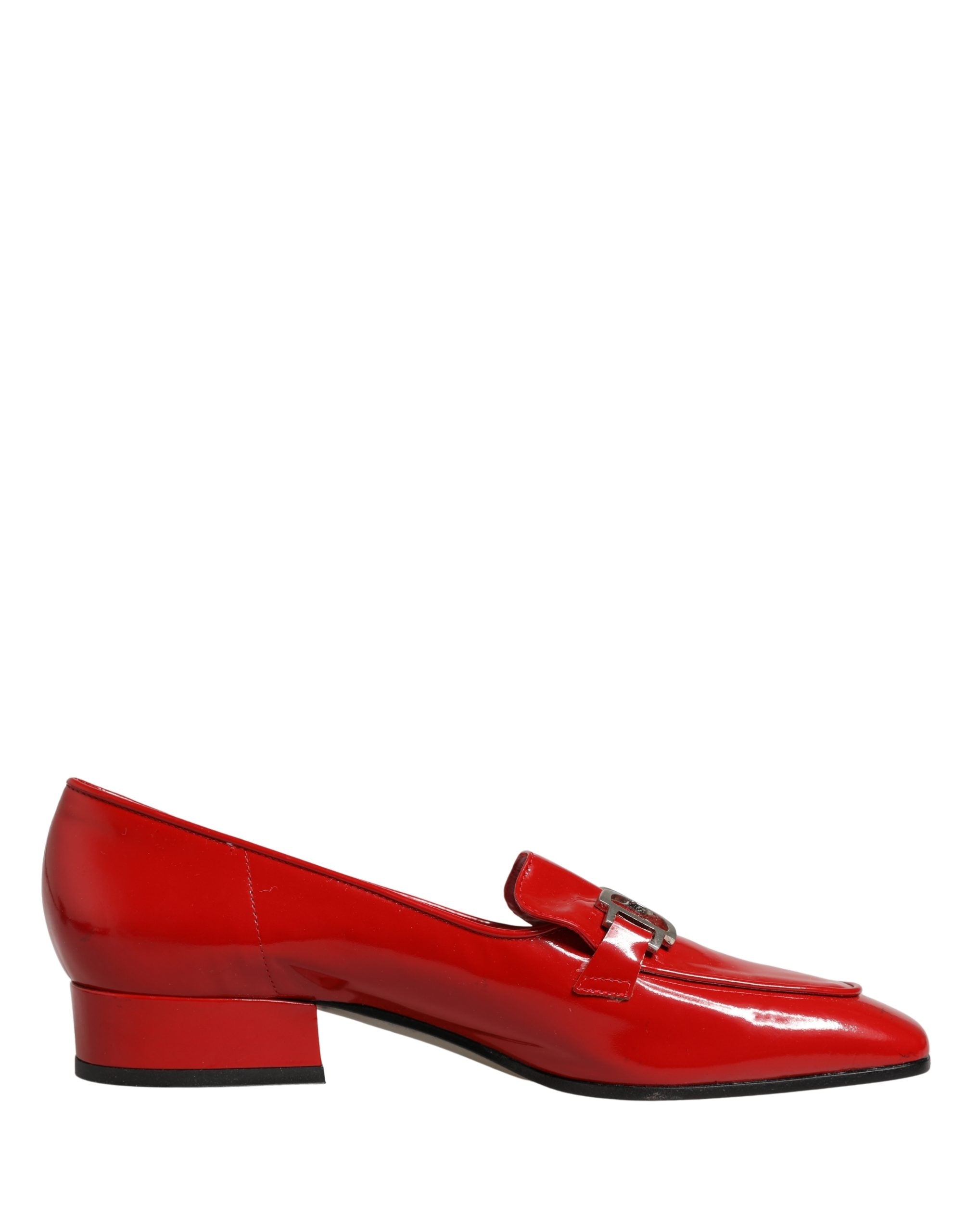 Dolce & Gabbana Dolce & Gabbana Red Patent Leather Moccasin Slip On Women's Shoes