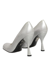 Dolce & Gabbana White Leather High Heels Women Pumps Women's Shoes