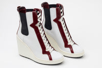 Hogan Lace-Up Wedge Boots