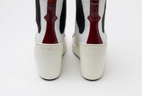 Hogan Lace-Up Wedge Boots