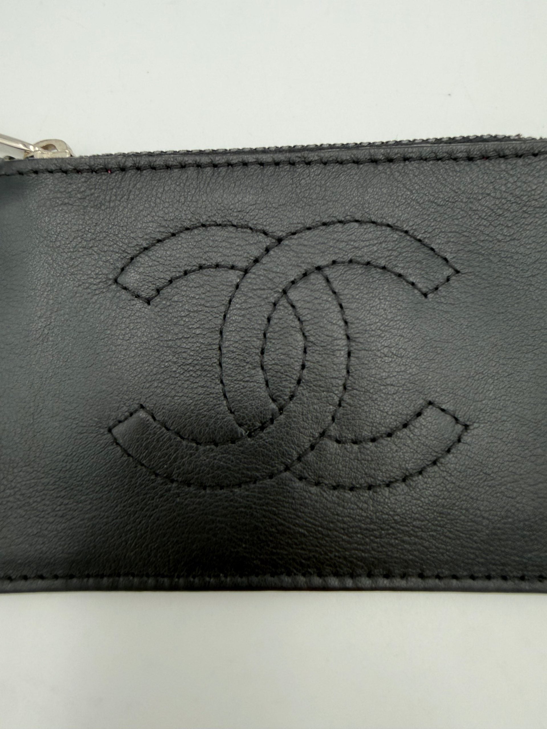 Chanel CHANEL Lamb Leather Coin Purse/Card Women's Holder (Authentic Pre-Loved)