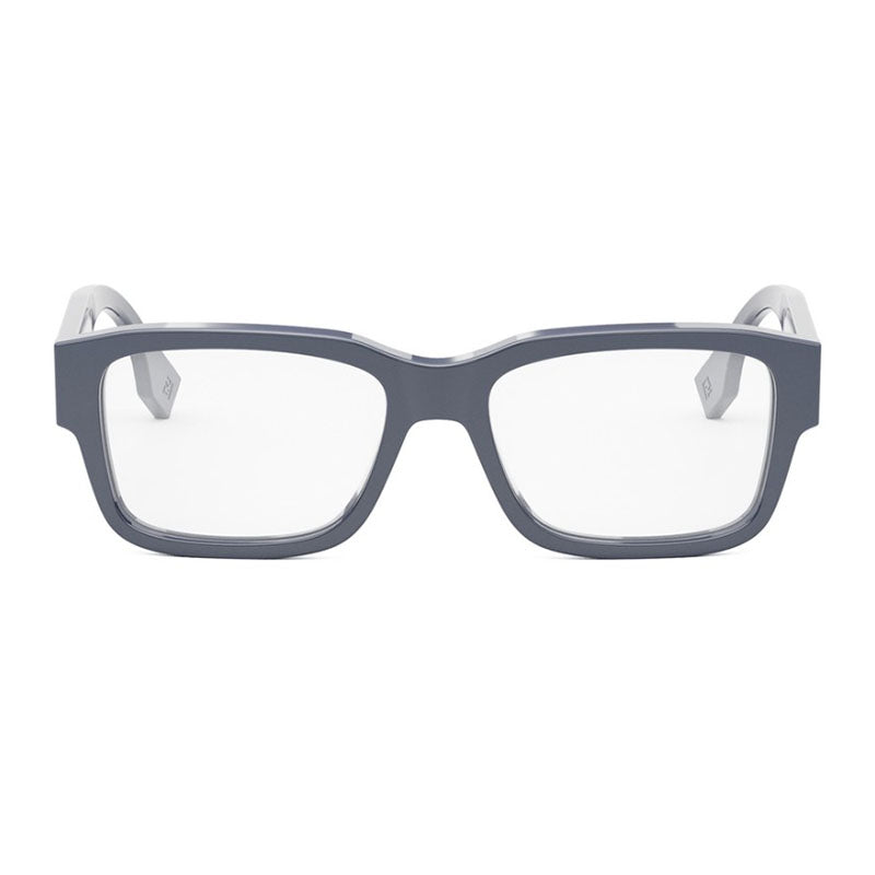 Fendi Fendi Eyeglasses Square Full Rim, Navy Blue Frame and Clear Demo Lenses Lens FE50079I090