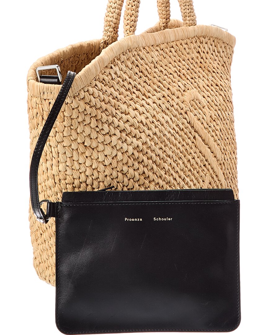 Proenza Schouler Chelsea Large Raffia & Leather Tote