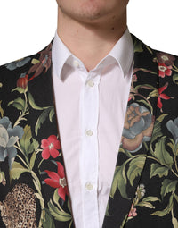 Dolce & Gabbana Multicolor Floral Leopard 1 Button Men Suit Men's Jacket