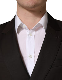 Dolce & Gabbana Dark Violet Wool Double Breasted Suit Men's Jacket
