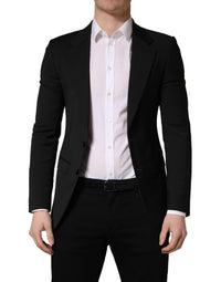Dolce & Gabbana Black Polyester 2 Buttons Men Suit Men's Jacket