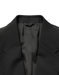 Dolce & Gabbana Black Polyester 2 Buttons Men Suit Men's Jacket
