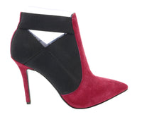 Daniela Fargion Suede Suede Cut Out High Heel Ankle Boots-