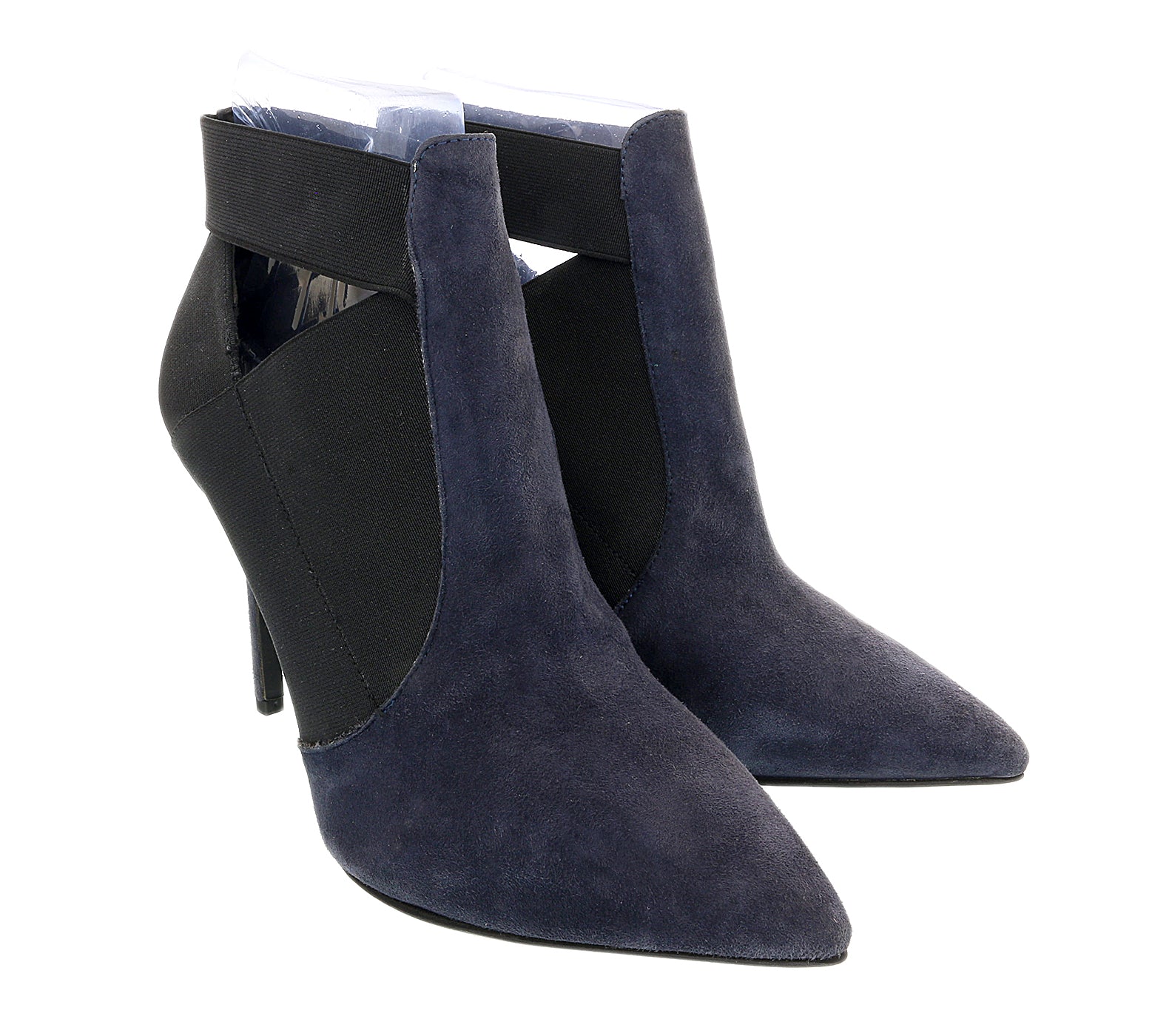 Daniela Fargion Suede Suede Cut Out High Heel Ankle Boots-