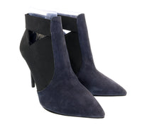 Daniela Fargion Suede Suede Cut Out High Heel Ankle Boots-