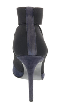 Daniela Fargion Suede Suede Cut Out High Heel Ankle Boots-