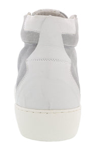 Daniela Fargion Grey Suede Suede Mid Top Distressed Leather Fashion Sneakers-