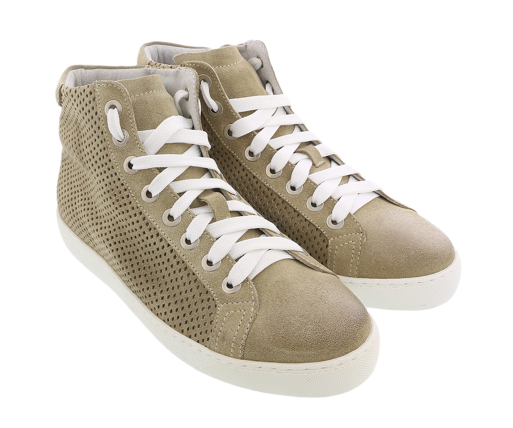 Daniela Fargion Suede Suede Mid Top Leather Fashion Sneakers-
