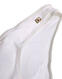Dolce & Gabbana White DG Logo Plaque Bikini Bottom Women's Underwear
