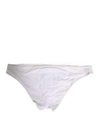 Dolce & Gabbana White DG Logo Plaque Bikini Bottom Women's Underwear