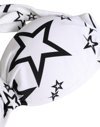 Dolce & Gabbana White Millennials Star Padded Bandeau Women's Underwear